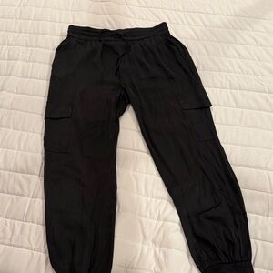 Z Supply black satin cargo joggers nwot medium